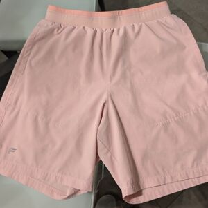 Fabletics Size S Men's Peach Color Athletic Shorts with  Logo